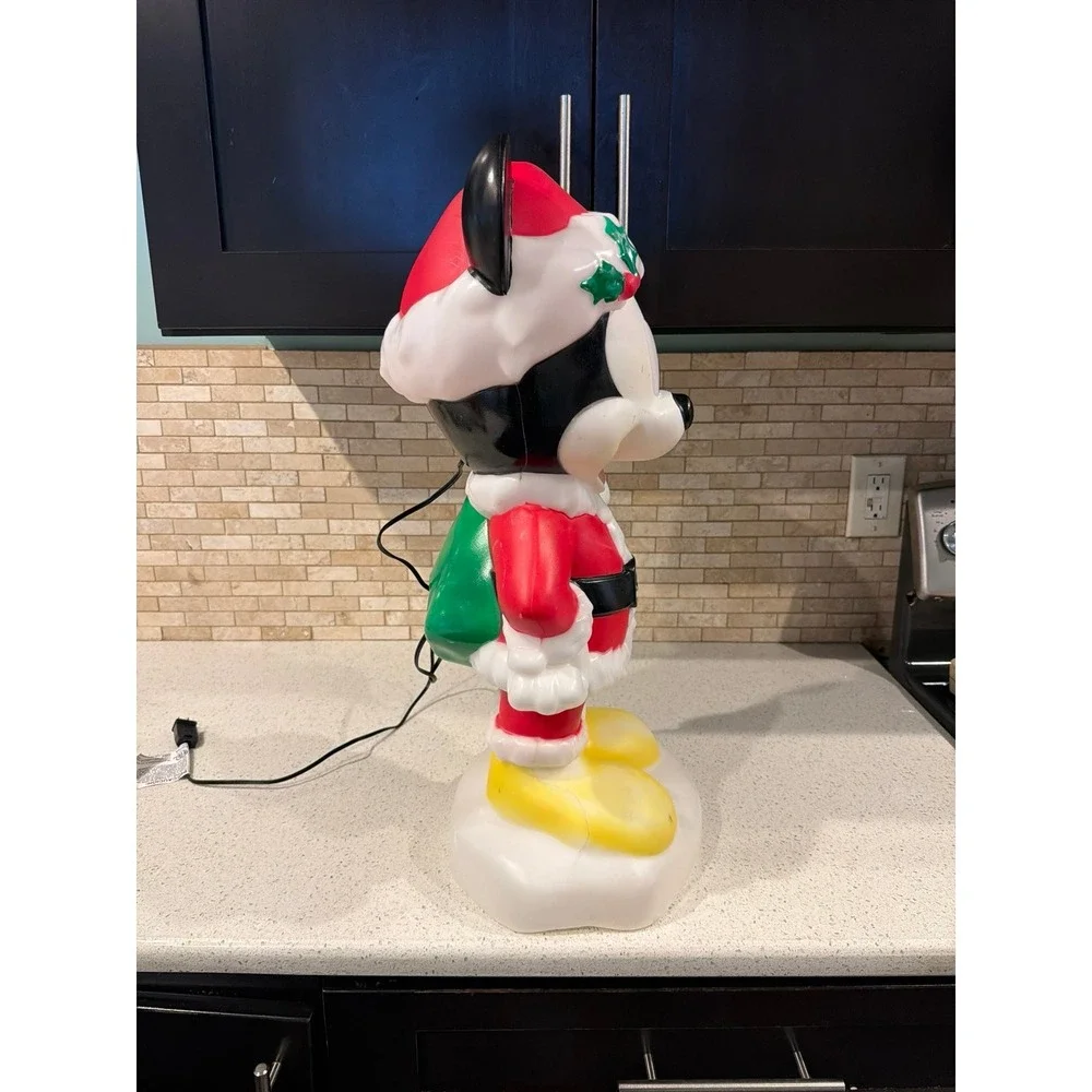 Gemmy Disney Mickey Minnie Christmas‎ Blow Mold Set